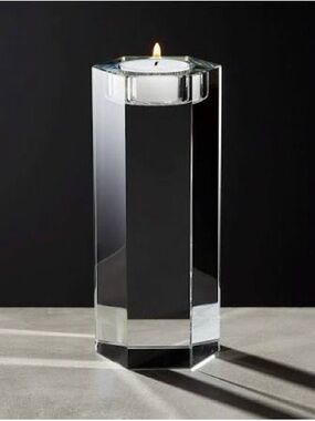 CB2 Hex Crystal Tealight Candle Holder